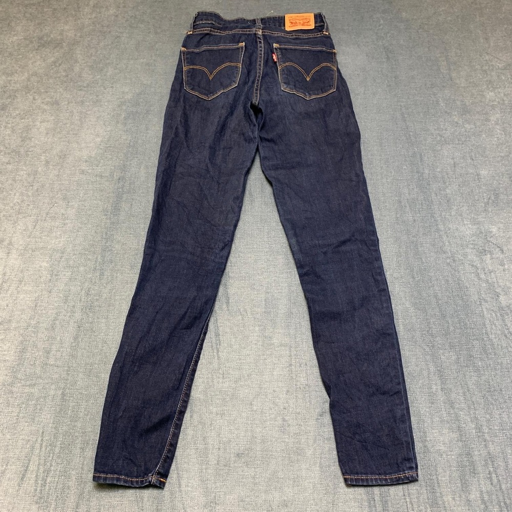 Levi's 721 Jeans Womens 24x32 Blue Denim Dark Wash High Rise Skinny Leg Cozy